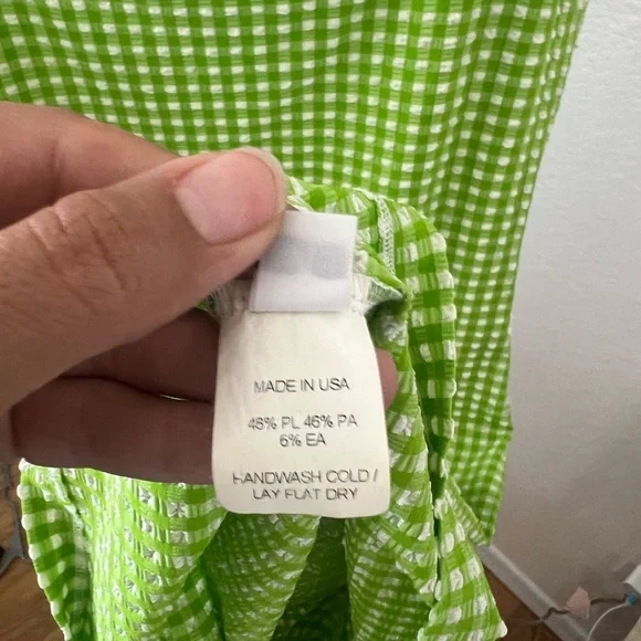 Maryam Nassir Zadeh Green Checkered Dress - Picture 6 of 9